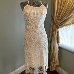 Sue Wong White Crochet Dress (2)